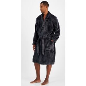 Club Room Mens Plush Pajama Robe super soft color Phantom Grey Size XL